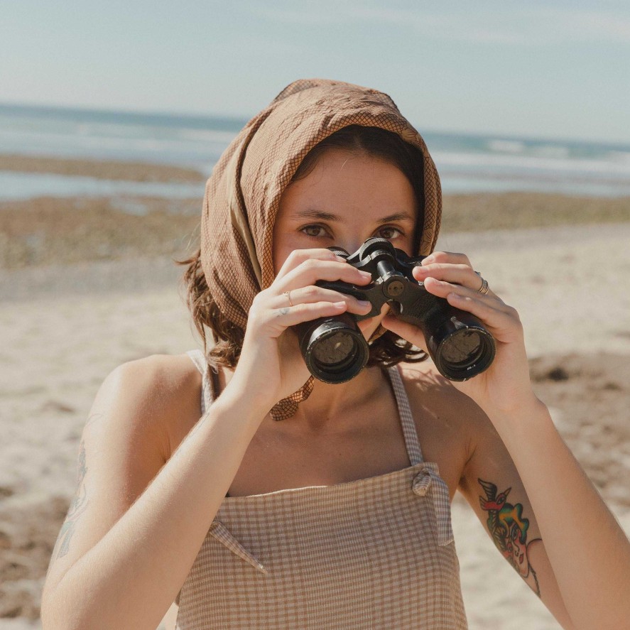 Apparel Daydream Surf Shop Dresses | Daydream Magnolia Dress - Cream & Brown Plaid