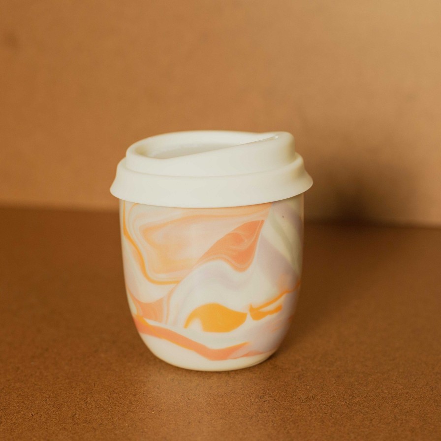 Accessories Rex Ceramics | Rex Designs Marble Travel Mug W/ Lid