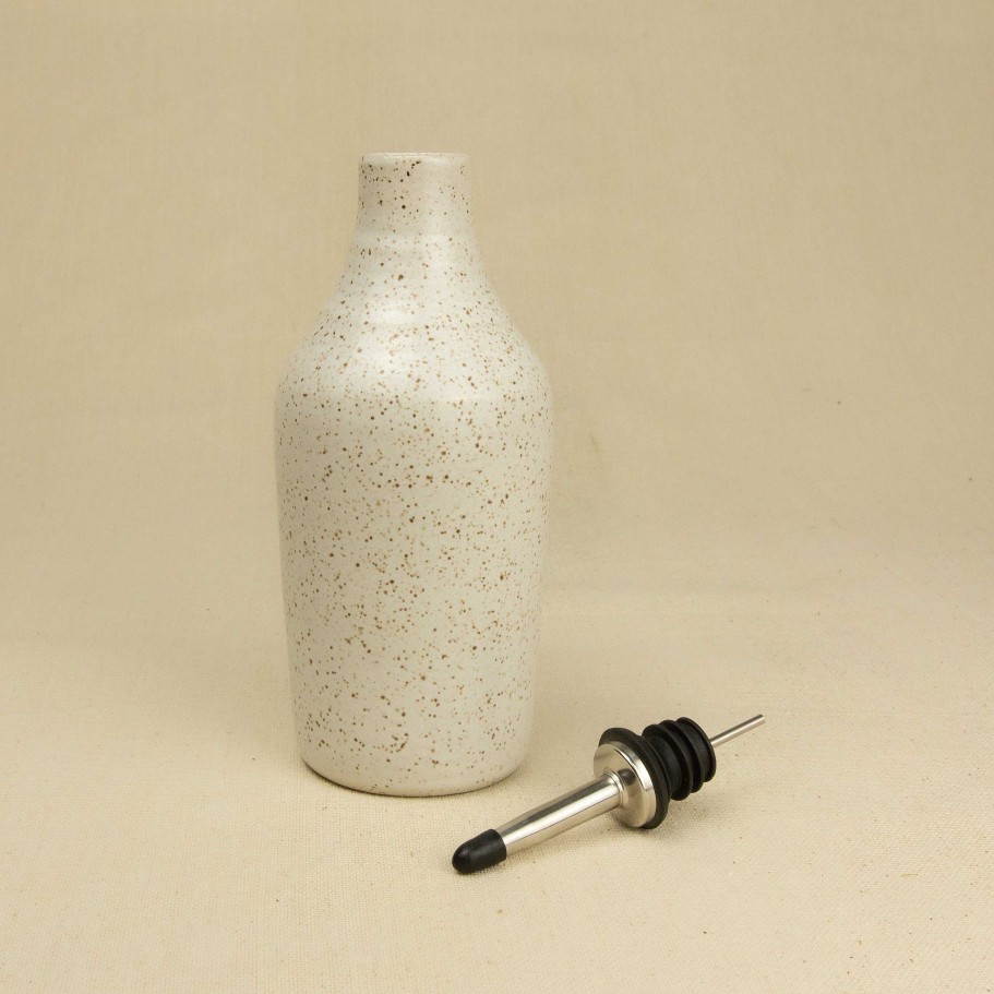 Accessories Costa Mesa Ceramics (Consignment) | Costa Mesa Ceramics Oil Cruet White Speckle