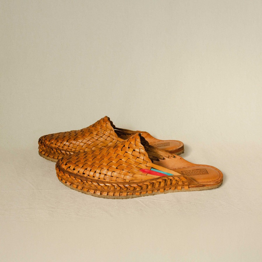 Shoes Mohinders | Mohinders Men'S Woven City Slippers In Honey With Stripe