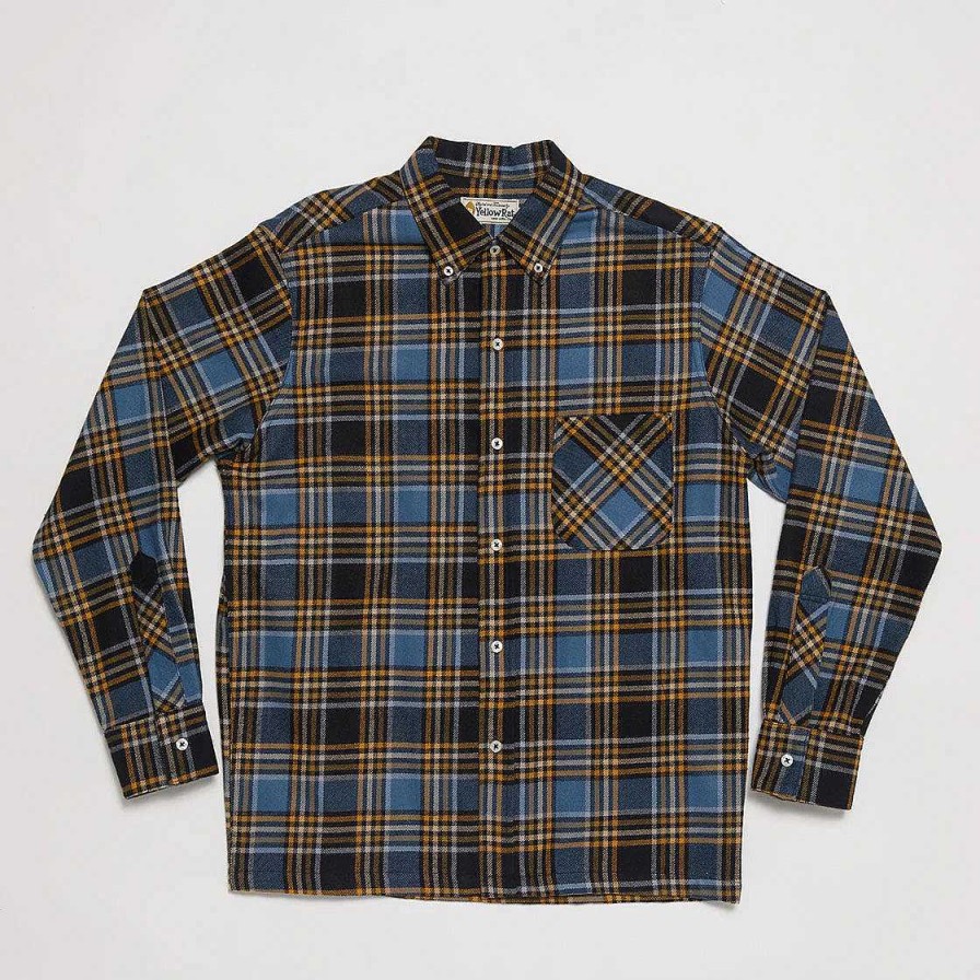 Apparel Yellow Rat Yellow Rat | Yellow Rat Flannel Button-Down Shirt - Blue