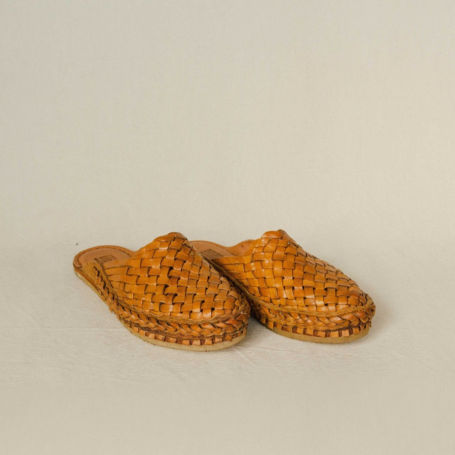 Shoes Mohinders | Mohinders Women'S Woven Slides In Honey