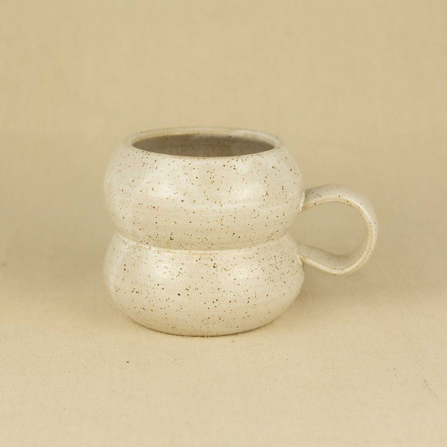 Accessories Costa Mesa Ceramics (Consignment) | Costa Mesa Ceramics Wavy Mug - White Speckle