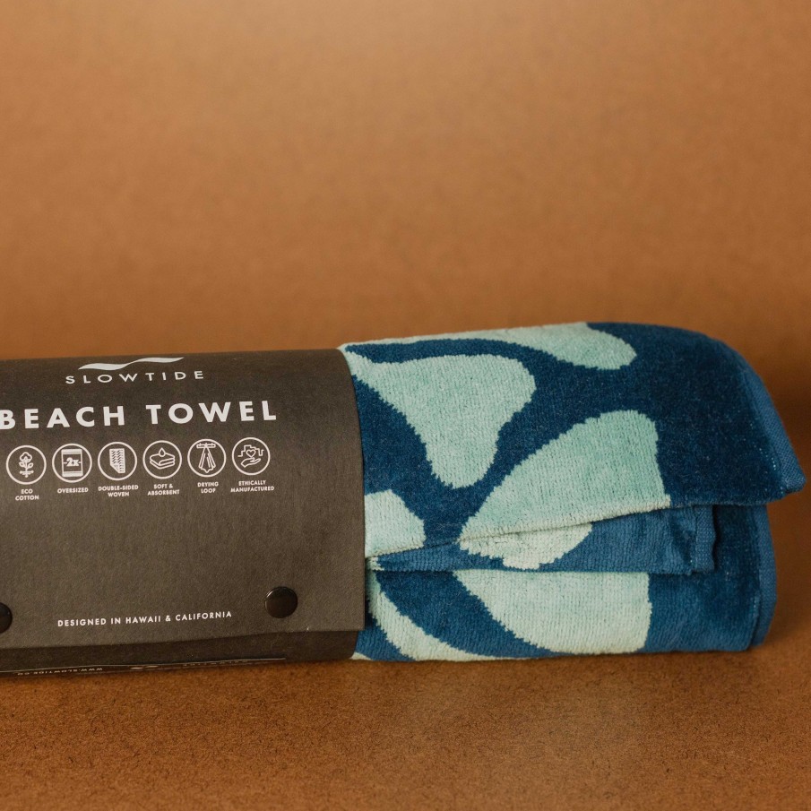 Accessories Slowtide | Slowtide Towel - Hapa Oversized (Ocean)