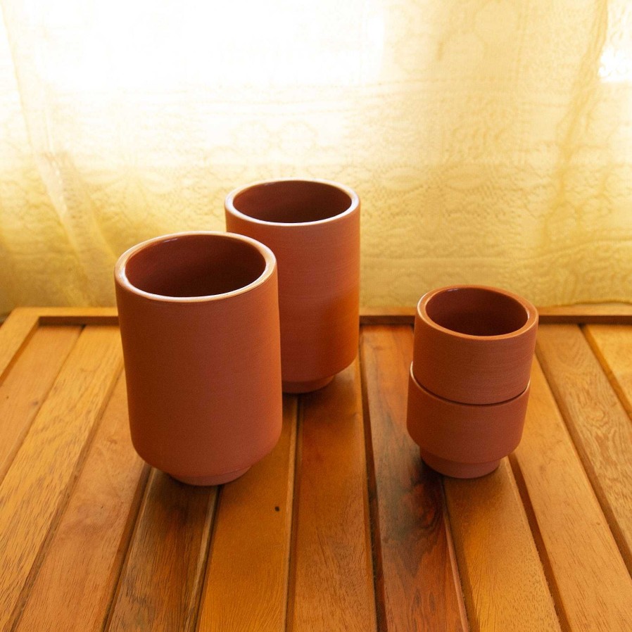 Accessories Guten Ceramics | Guten Ceramics Limatus Terra Cotta Cup