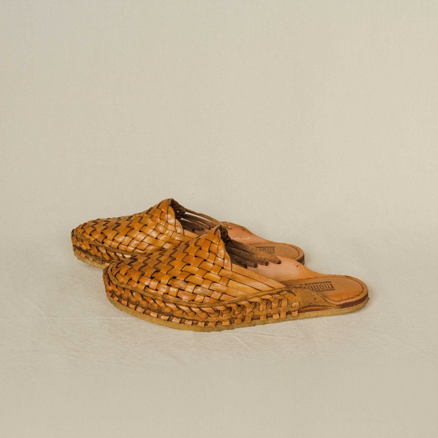 Shoes Mohinders | Mohinders Women'S Woven Slides In Honey