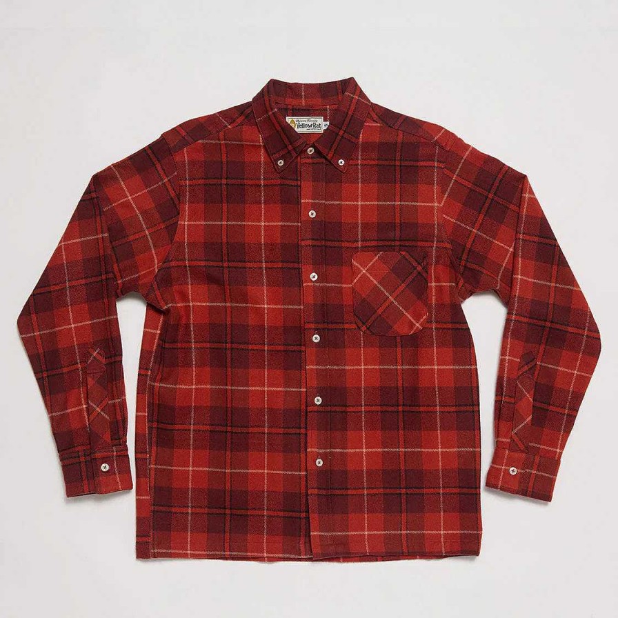 Apparel Yellow Rat Yellow Rat | Yellow Rat Flannel Button-Down Shirt - Red