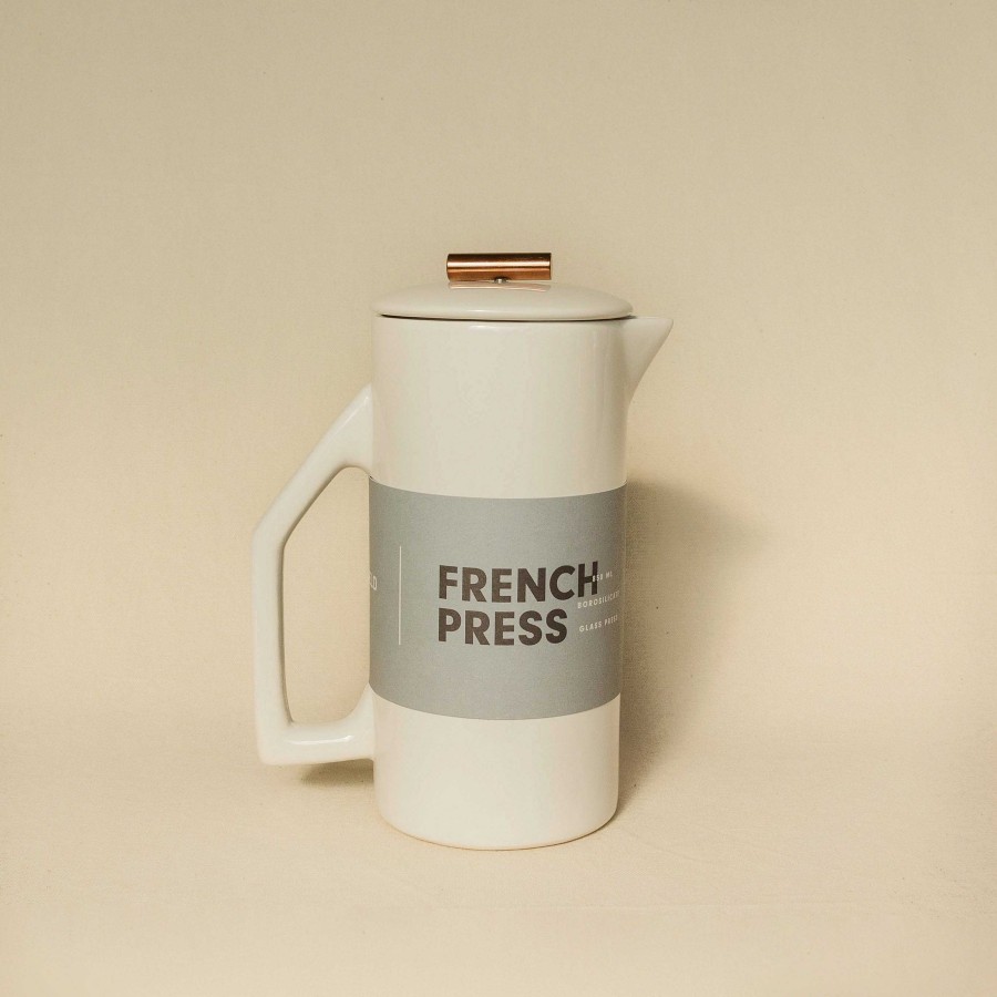 Accessories Yield | Yield Design 850Ml Ceramic French Press - White Gloss