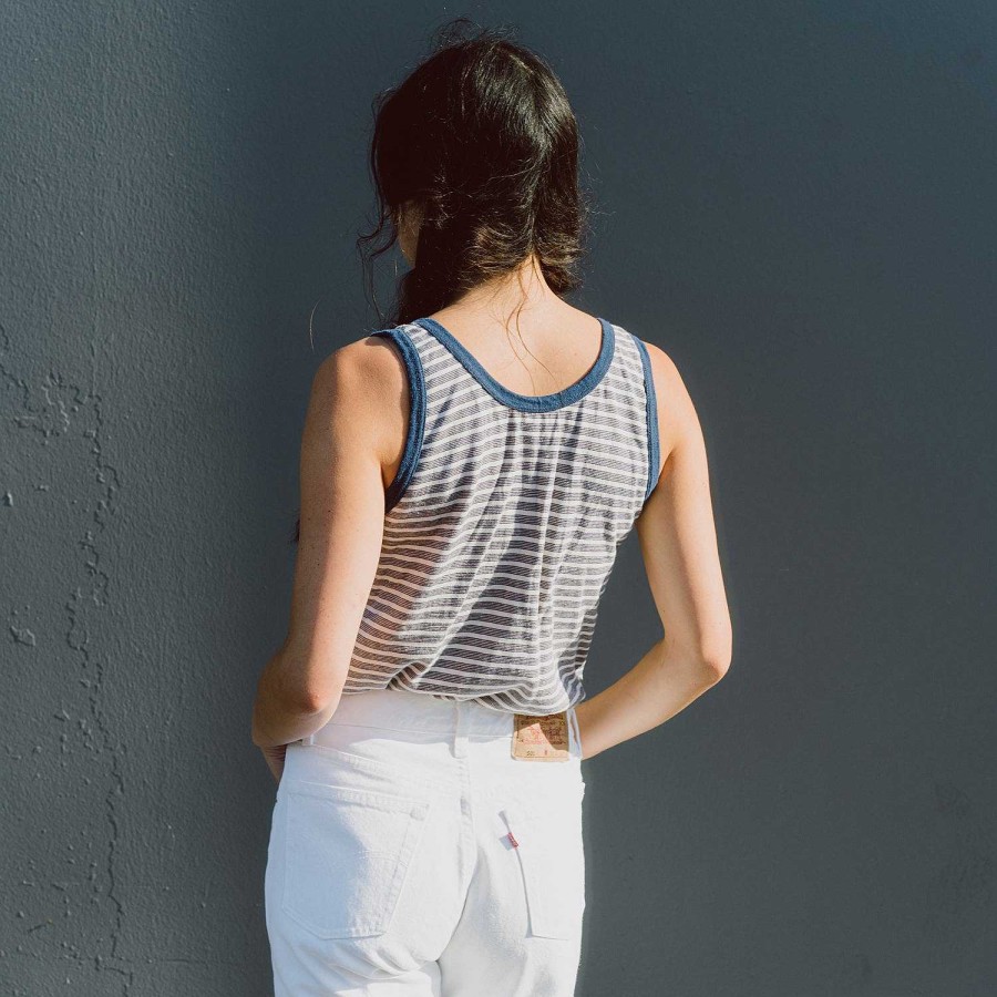 Apparel Daydream Surf Shop Vintage | Navy Striped Tank