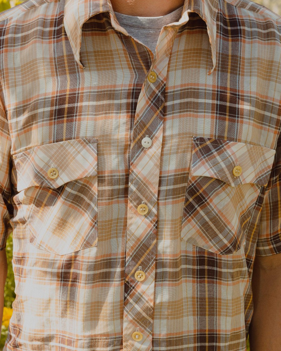 Apparel Daydream Surf Shop Vintage | Western Tartan Short Sleeve Button Up